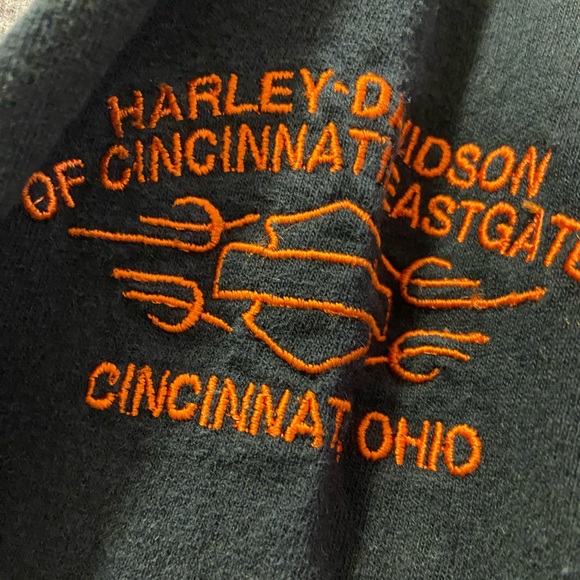 Men’s/unisex Harley-Davidson  3/4 length sleeve heavyweight shirt - Picture 4 of 4